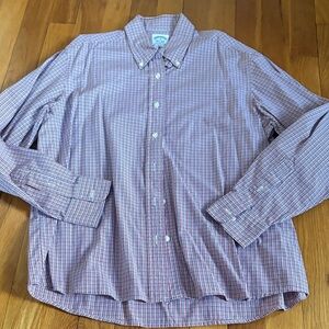 Brooks Brothers Red, Blue and White Plaid Shirt